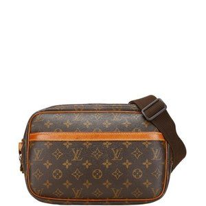 LOUIS VUITTON Brown Monogram Leather Shoulder Bag